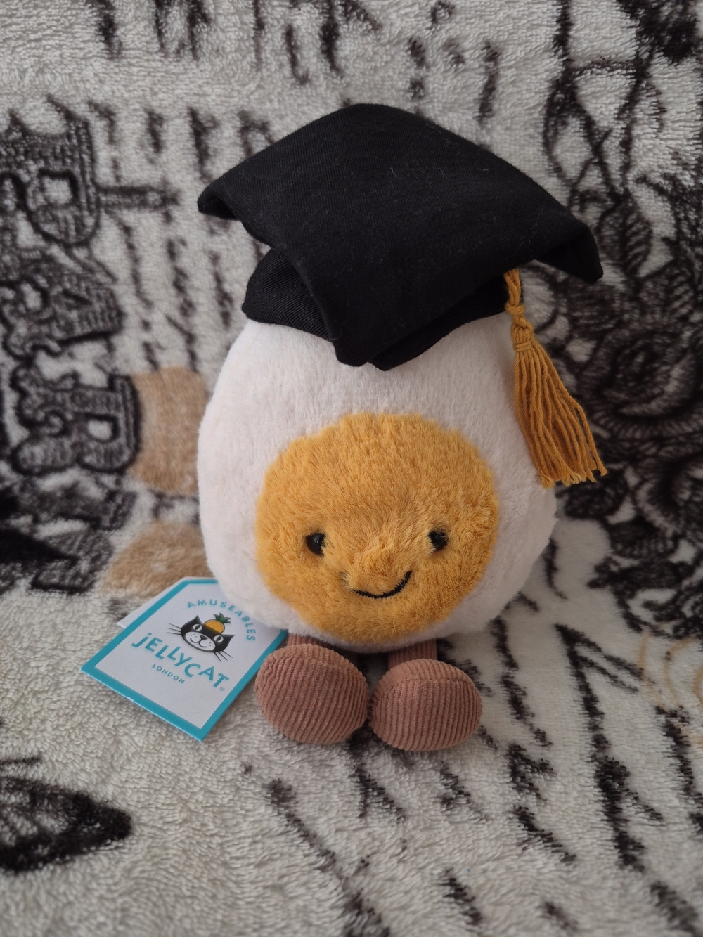 Jellycat Amuseables Boiled Egg Graduation Stuffed Graduate Plush 100% AUTHENTIC